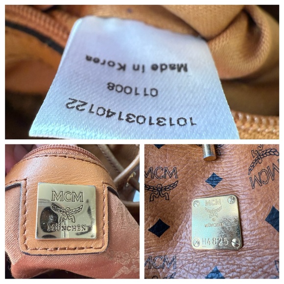 MCM Cognac 2way drawstring bucket bag - Picture 11 of 11